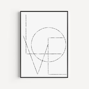 Black and White, Prints, Scandinavian Print, Black White Art, Modern Print, Art Print, Love Wall Art, Minimalist Art, Wall Art, Love Print