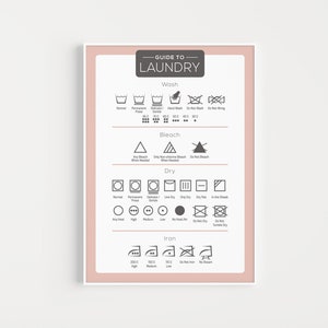 Laundry Print, Laundry Room Print, Laundry Guide, Laundry Instructions, Laundry Room Decor, Laundry, Laundry Art, Guide to Laundry, Dorm