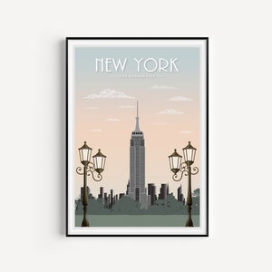 New York Poster, Wall Art, New York Print, Travel Print, Travel Poster, New York Wall Art, Wall Art Print, Travel Art, New York, City Poster