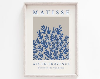 Wall Art Print, Blue Print, Henri Matisse, Prints, Blue, Boho Wall Art, Boho Print, Matisse Print, Blue Wall Art, Minimalist Print, Art