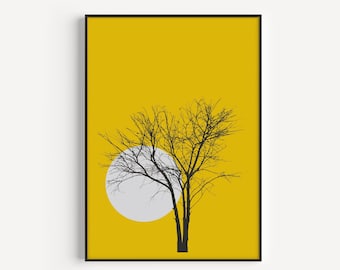 Wall Art, Tree Wall Art, Tree Print, Minimalist Print, Fine Art Print, Wall Art Print, Minimalist Poster, Scandinavian Print, Modern Art