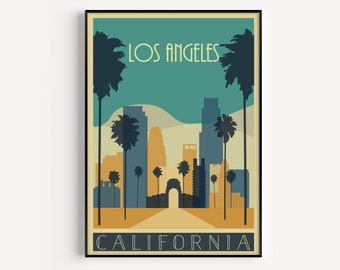 Los Angeles Poster, Los Angeles Print, Travel Print, Wall Art Print, Modern Travel Poster, Minimalist Travel Art, Minimalist Print, Wall Art