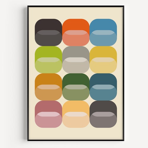 Mid Century Modern Wall Art Print Mid Century Print Etsy