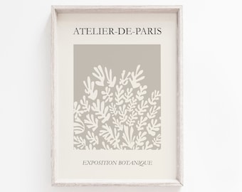 Matisse Print, Neutral Print, Boho Print, Minimalist, Matisse Wall Art, Prints, Neutral Wall Art, Boho Poster, Art Print, Beige, Wall Art
