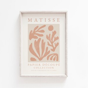 Art Print, Henri Matisse, Beige Print, Terracotta, Boho Poster, Scandinavian Print, Minimalist, Wall Art Print, Modern Print, Neutral Print