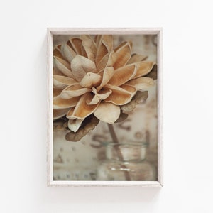 Wall Art Print, Flower Print, Flower Wall Art, Beige Print, Prints, Flower Art Print, Neutral, Wall Art, Flower, Beige Art Print, Posters