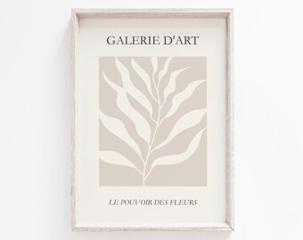 Matisse Print, Neutral Print, Boho Print, Minimalist, Matisse Wall Art, Prints, Neutral Wall Art, Boho Poster, Art Print, Beige, Wall Art