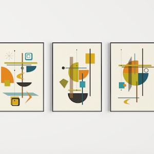 Mid Century Modern, Set of Prints, Mid Century, Wall Art Set, Mid Century Prints, Wall Art Print, Retro Prints, Wall Art, Minimalist Print