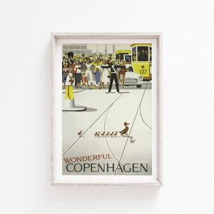 Cartel de Copenhague, Impresión de Copenhague, Impresiones de arte de pared, Cartel de viaje vintage, Impresión de viaje, Copenhague, Arte de pared, Cartel de viaje, Arte, Impresiones imagen 7
