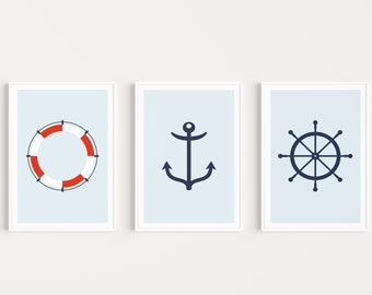 Bathroom Wall Art, Wall Art Prints, Nautical Prints, Bathroom Art, Bathroom Prints, Nautical Art, Wall Art, Prints, Minimalist Art, Art