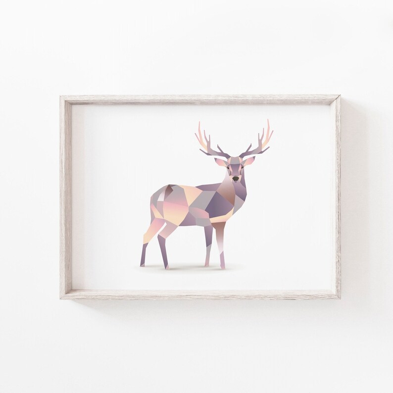 Stag Wall Art Stag Print Nordic Wall Art Wall Art Print Etsy UK