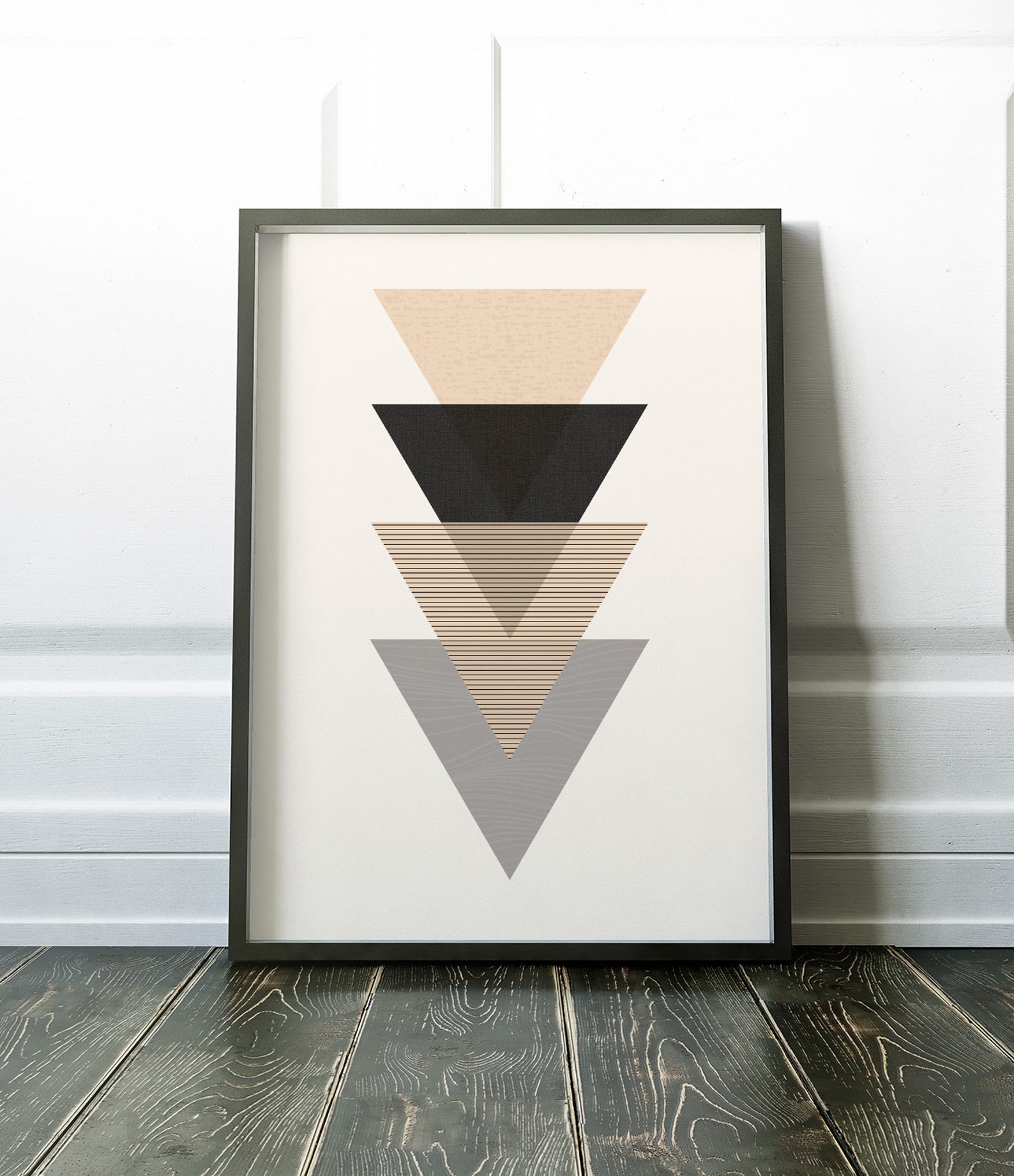Geometric Print Wall Art Triangle Wall Art Prints Etsy