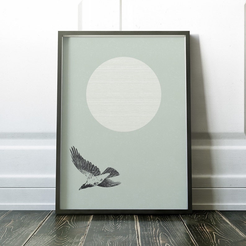 Wall Art Bird Print Bird Wall Art Prints Minimalist Print Etsy