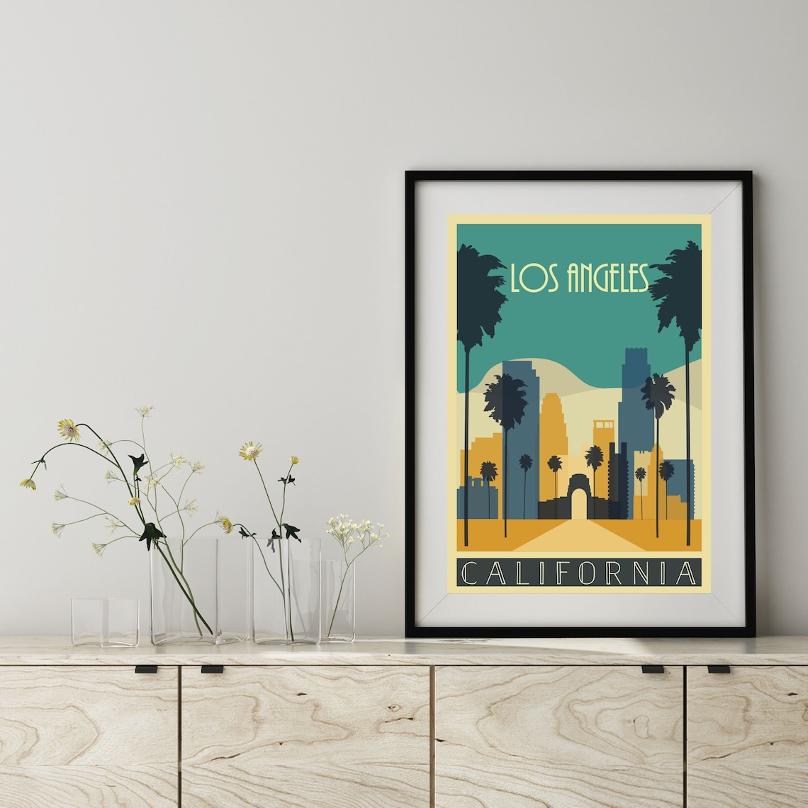 Los Angeles Poster Los Angeles Print Travel Print Wall Art Etsy UK