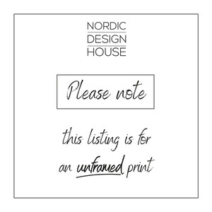 Peut inclure: Texte noir et blanc sur fond blanc. Le texte indique "NORDIC DESIGN HOUSE" et "Veuillez noter que cette annonce est pour une impression non encadr&eacute;e".