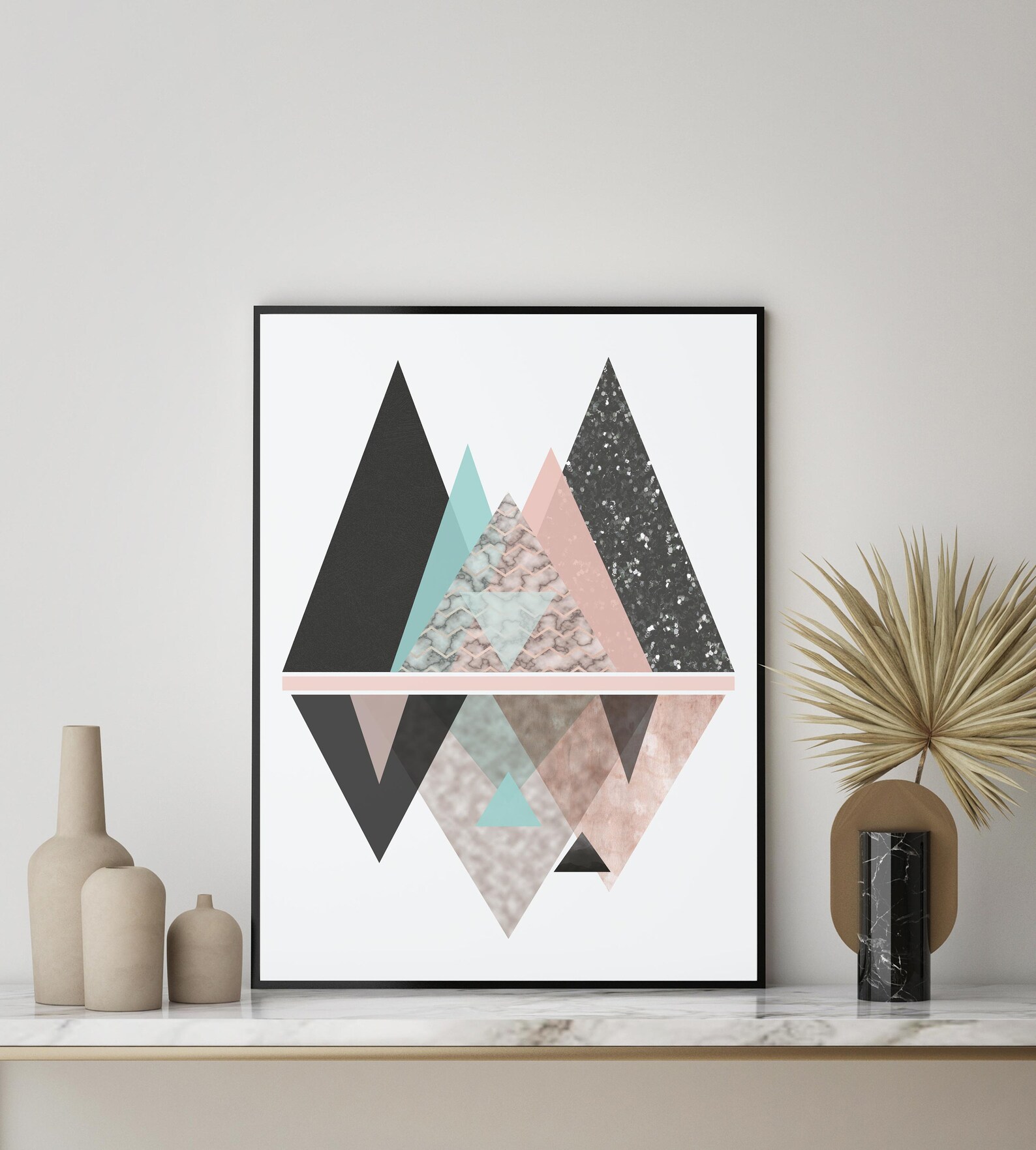 Wall Art Mountain Print Geometric Print Modern Wall Art Etsy