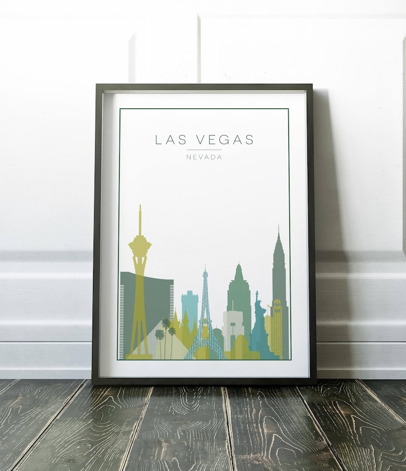 Wall Art Prints Las Vegas Poster Las Vegas Wall Art Las Etsy
