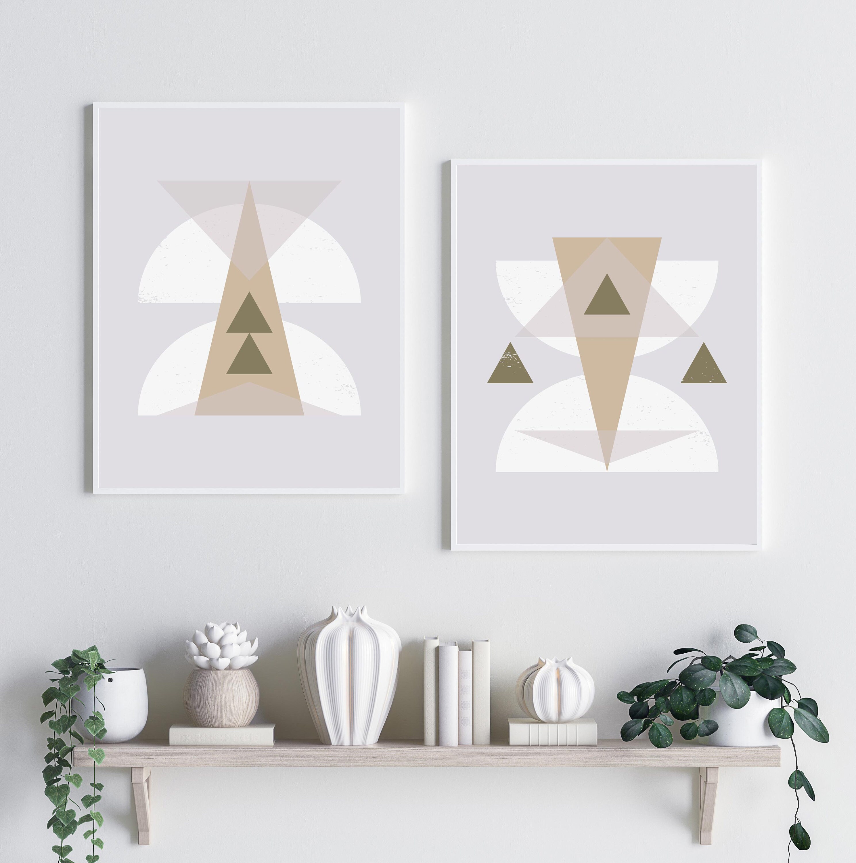 Wall Art Set Geometric Wall Art Set of Prints Wall Art Etsy