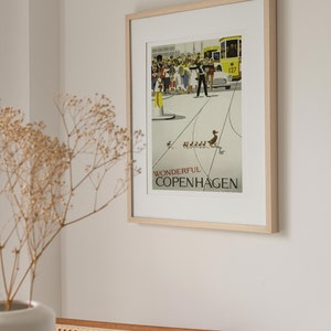 Cartel de Copenhague, Impresión de Copenhague, Impresiones de arte de pared, Cartel de viaje vintage, Impresión de viaje, Copenhague, Arte de pared, Cartel de viaje, Arte, Impresiones imagen 2