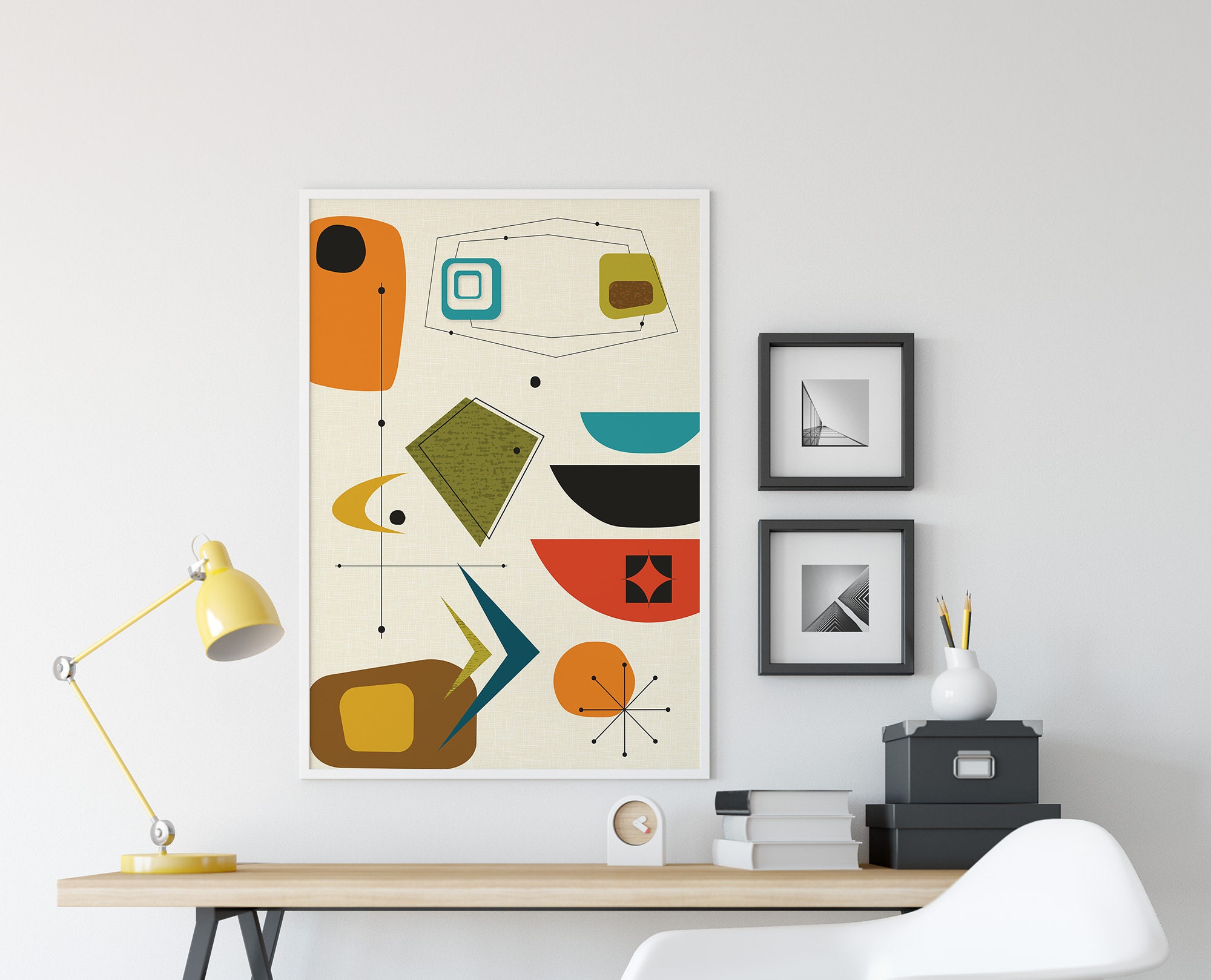 Wall Art Mid Century Retro Prints Mid Century Modern Etsy UK