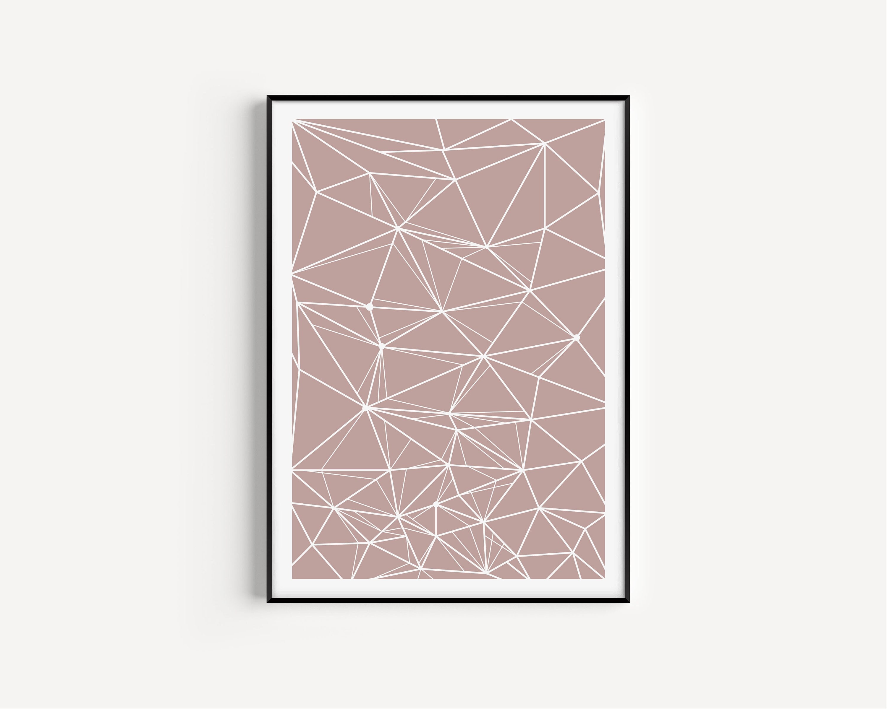 Geometric Print, Wall Art, Wall Art Prints, Blush Pink Print ...