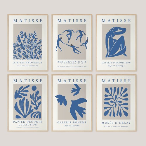 Matisse Prints Set of Prints Blue Printable Wall Art Print Etsy