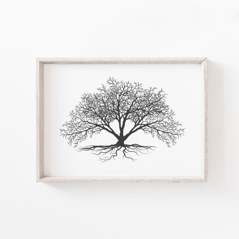 Wall Art, Tree Print, Black and White, Prints, Wall Art Print, Black and White Art, Tree Wall Art, Minimalist Print, Minimalist Art, Trees image 8