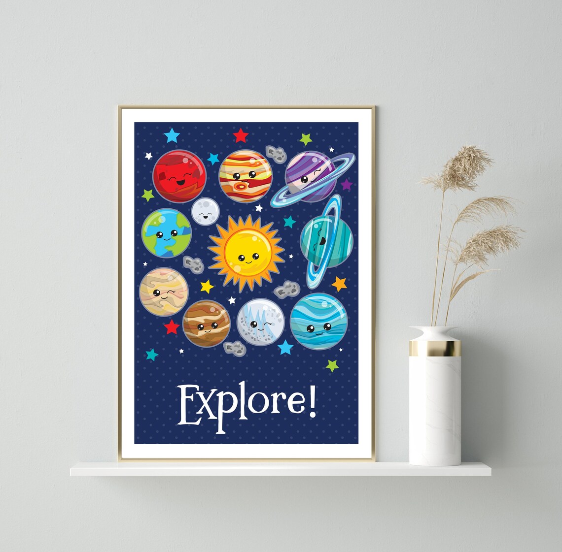 Space Nursery Nursery Wall Art Space Print Nursery Print Etsy