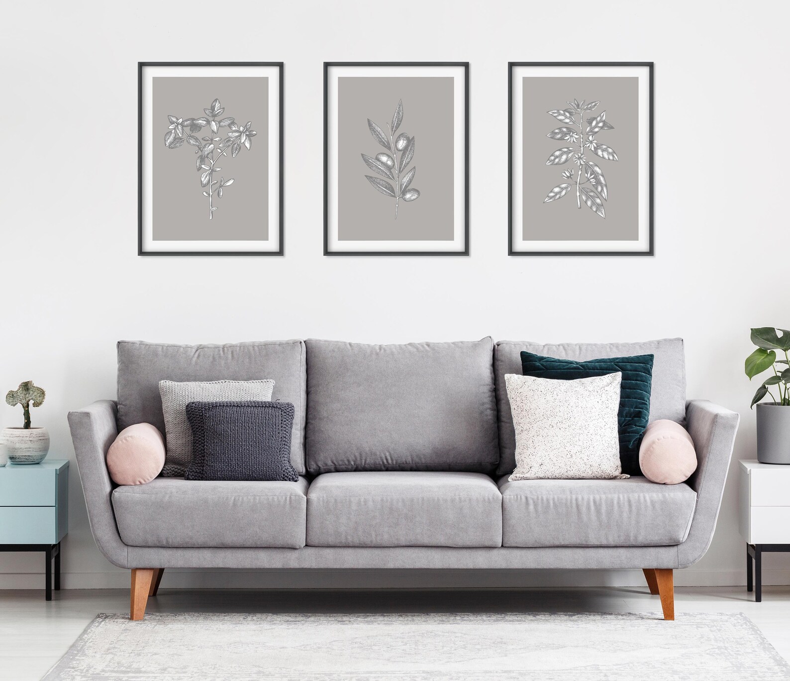 Grey Prints Wall Art Set Set of Prints Art Prints Wall Etsy UK