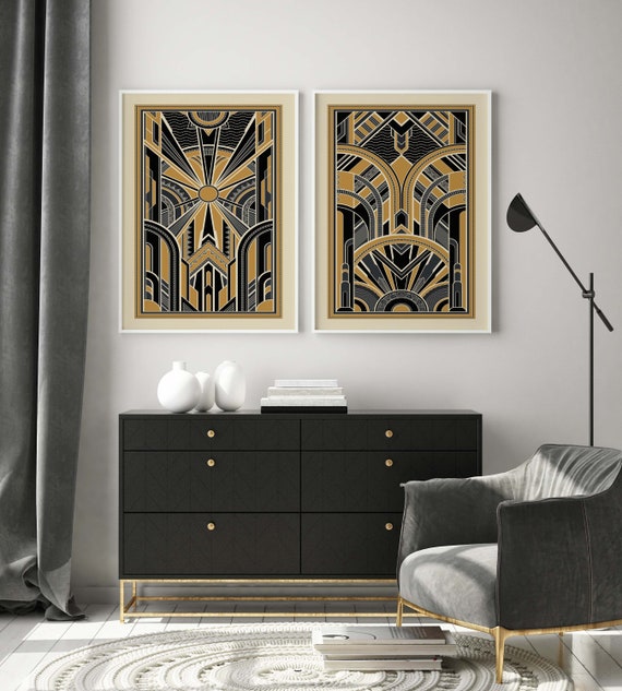 Art deco wall deals