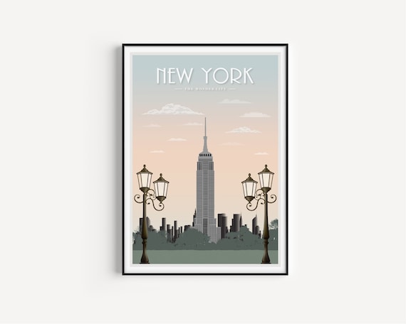New York Poster, Wall Art, New York Print, Travel Print, Travel Poster, New York Wall Art, Wall Art Print, Travel Art, New York, City Poster