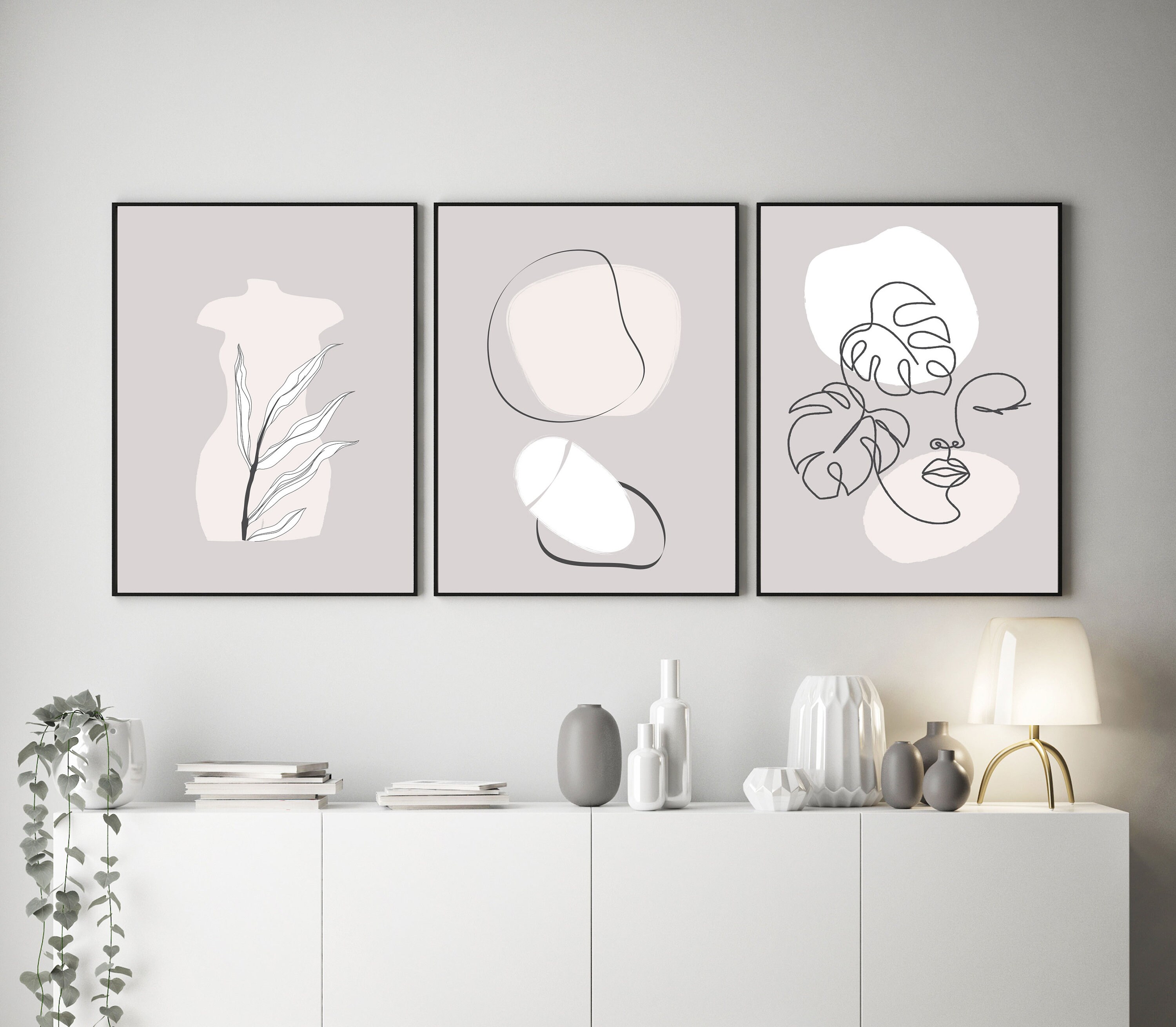 Wall Art Print Abstract Print Grey Wall Art Minimalist Etsy UK