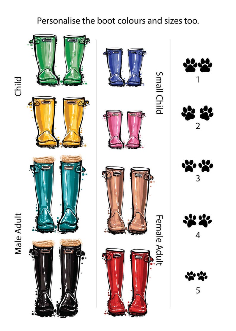 Wellies Print Wellington Boot Print Wall Art Print Family Etsy