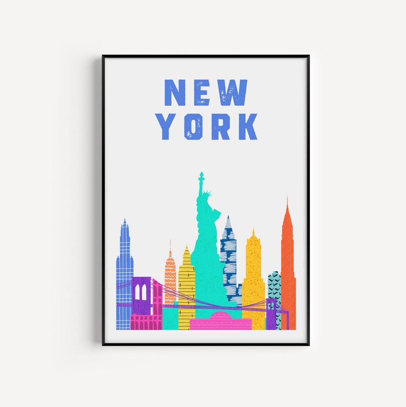 New York Print Wall Art New York Art Print Travel Print Etsy UK