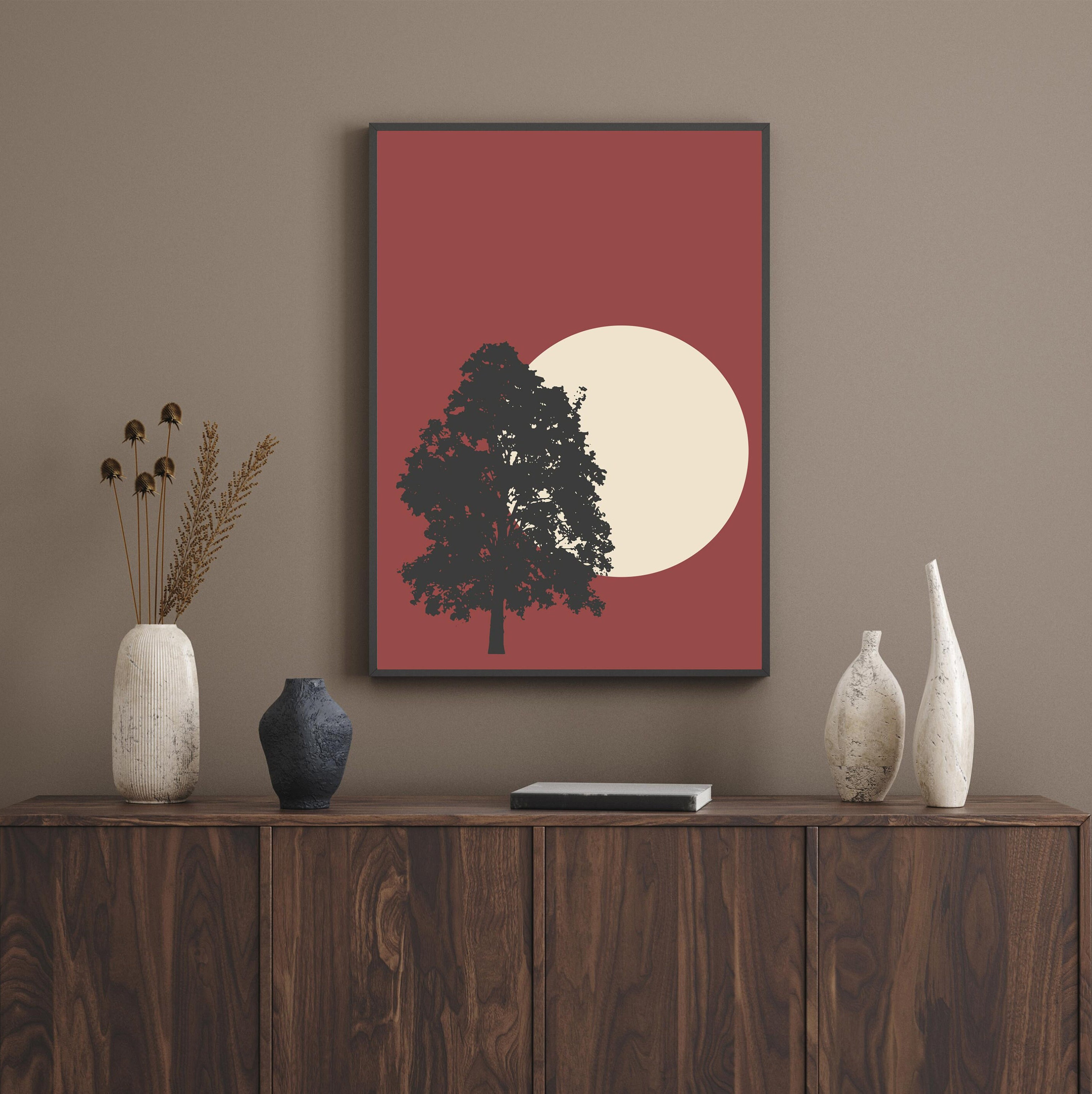 Tree Print Wall Art Art Print Tree Wall Art Minimalist Etsy