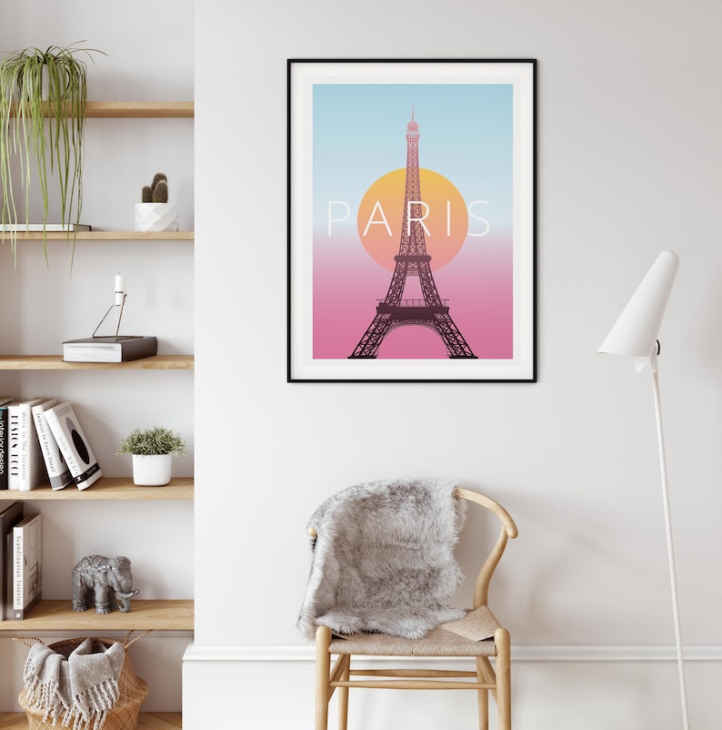 Paris Poster Paris Wall Art Minimalist Travel Print Wall - Etsy