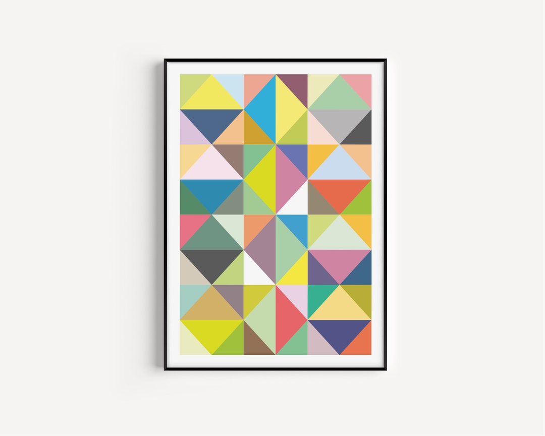 Geometric Print, Wall Art Print, Geometric Wall Art, Abstract Print, Colourful Print, Modern