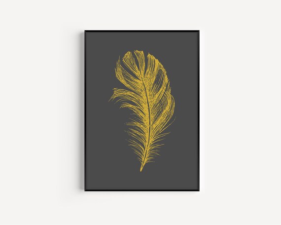 Feather Wall Art, Feather Print, Wall Art, Prints, Botanical Wall Art, Minimalist Print, Botanical Print, Minimalist, Fine Art Print, Poster