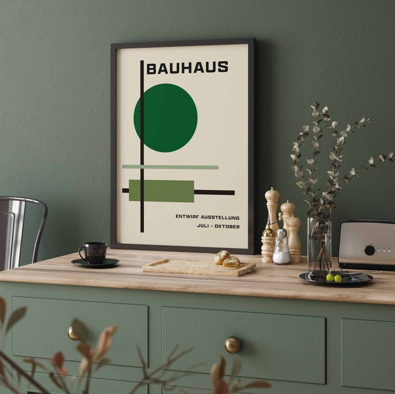 Mid Century Modern Prints, Set of Prints, Bauhaus Prints, Wall Art Print, Bauhaus, Bauhaus Wall Art, Bauhaus Posters, Wall Art Print Set image 5