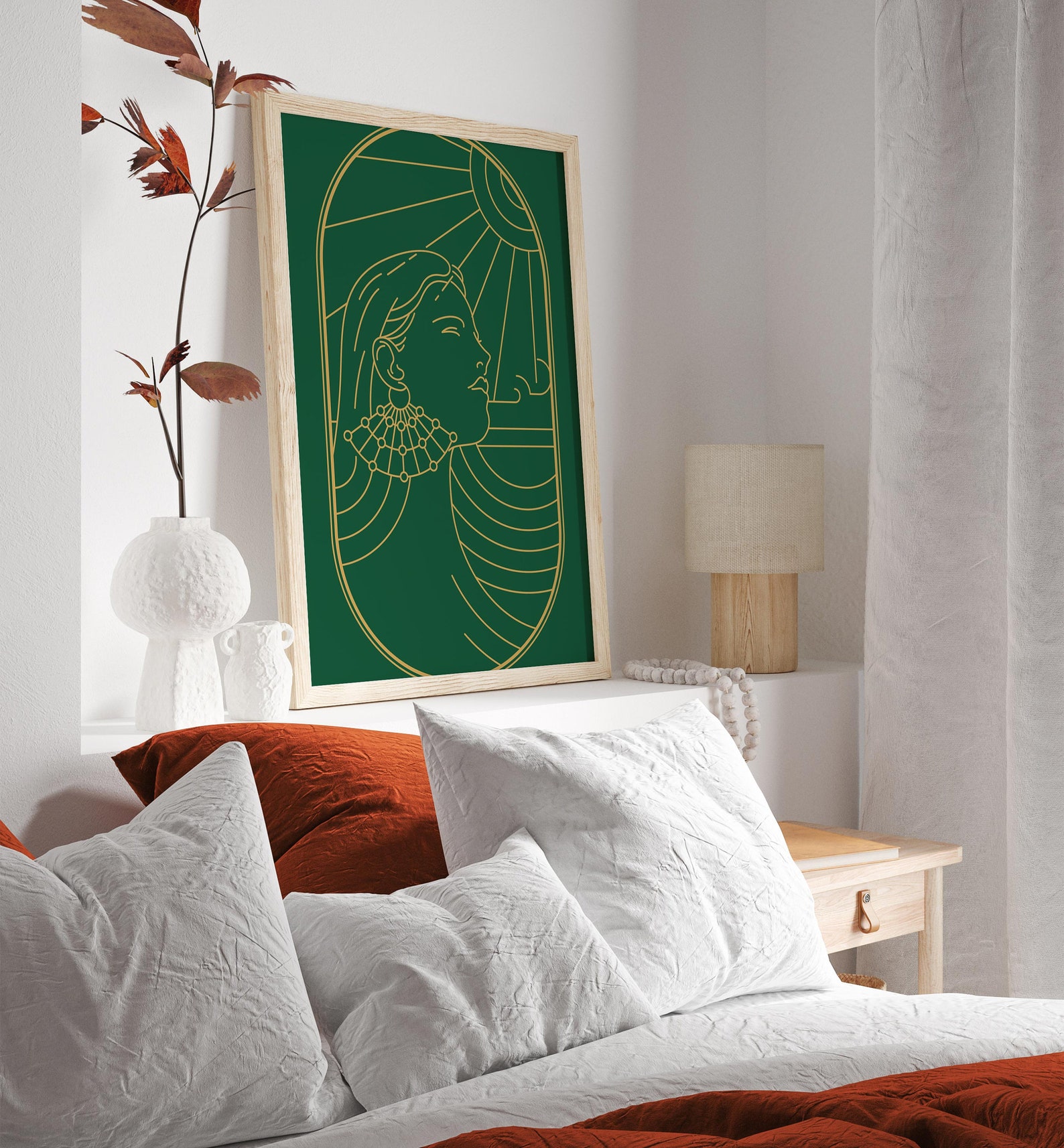 Art Deco Set of Prints Art Deco Wall Art Green Print Art Etsy UK