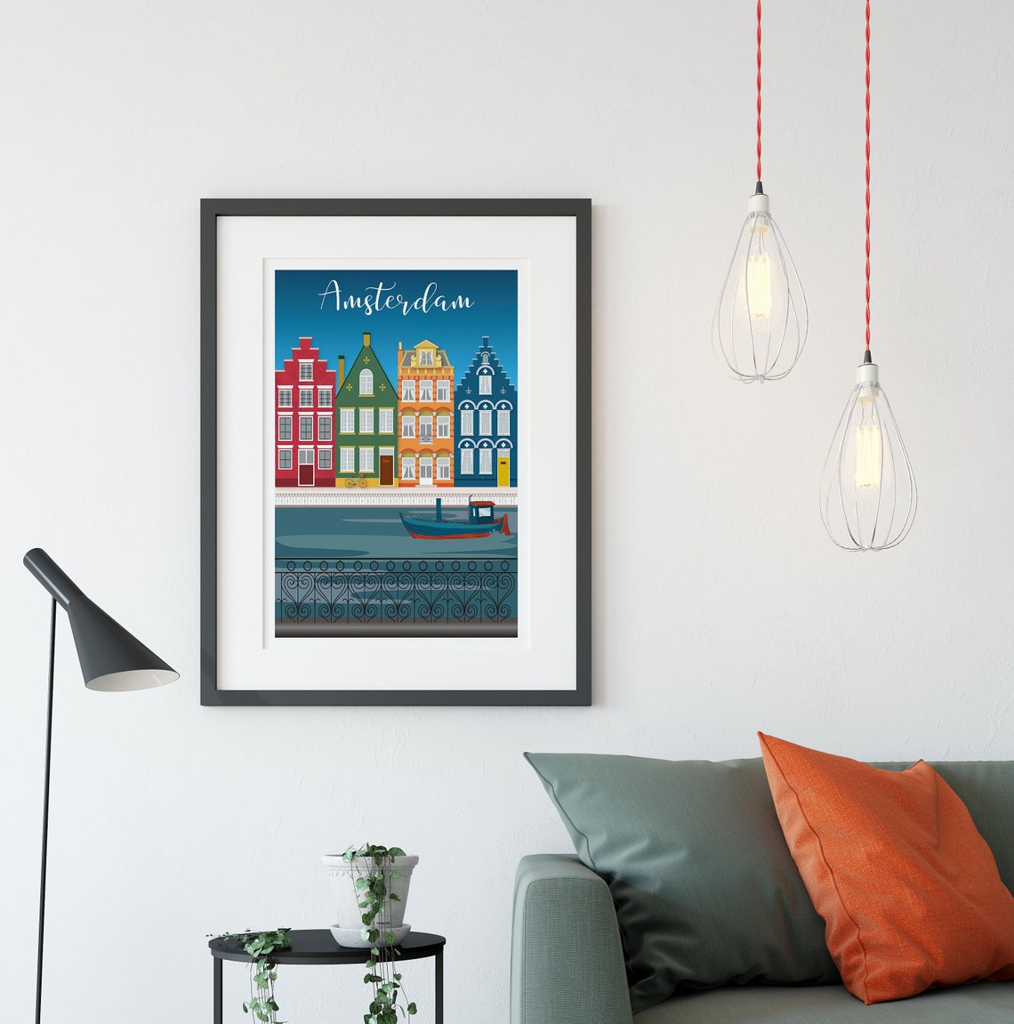 Wall Art Print Amsterdam Wall Art Amsterdam Poster Wall Etsy