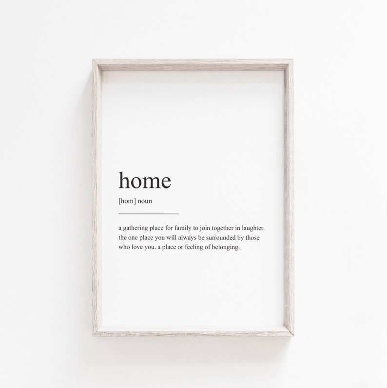 Home Definition Print, Wall Art Print, Quote Print, Definition Print, Minimalist, Minimalist Print, Home Print, Family Print, Definition image 7