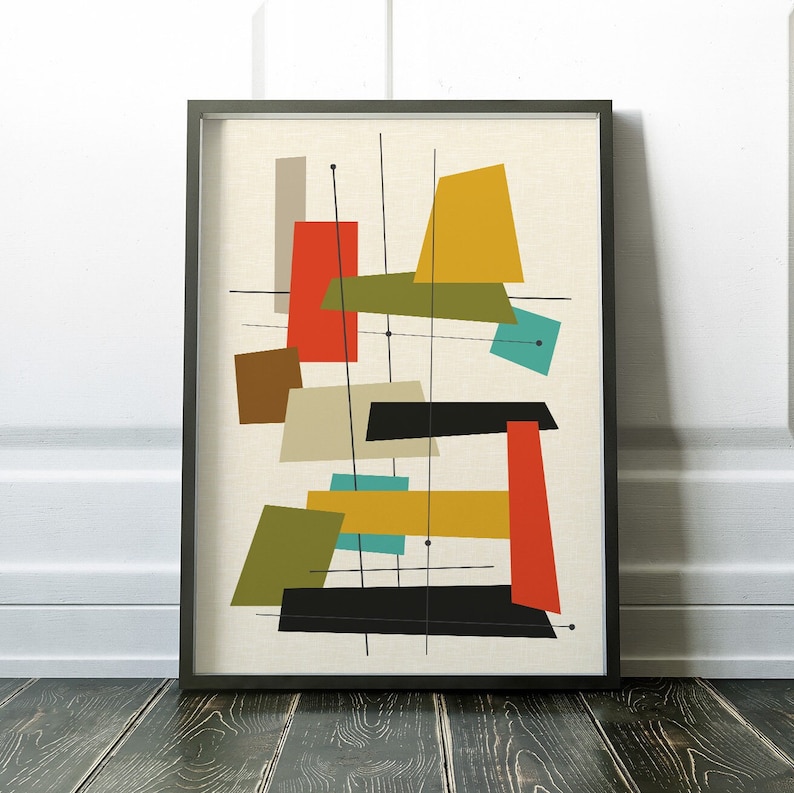 Retro Print Mid Century Modern Prints Mid Century Poster Etsy