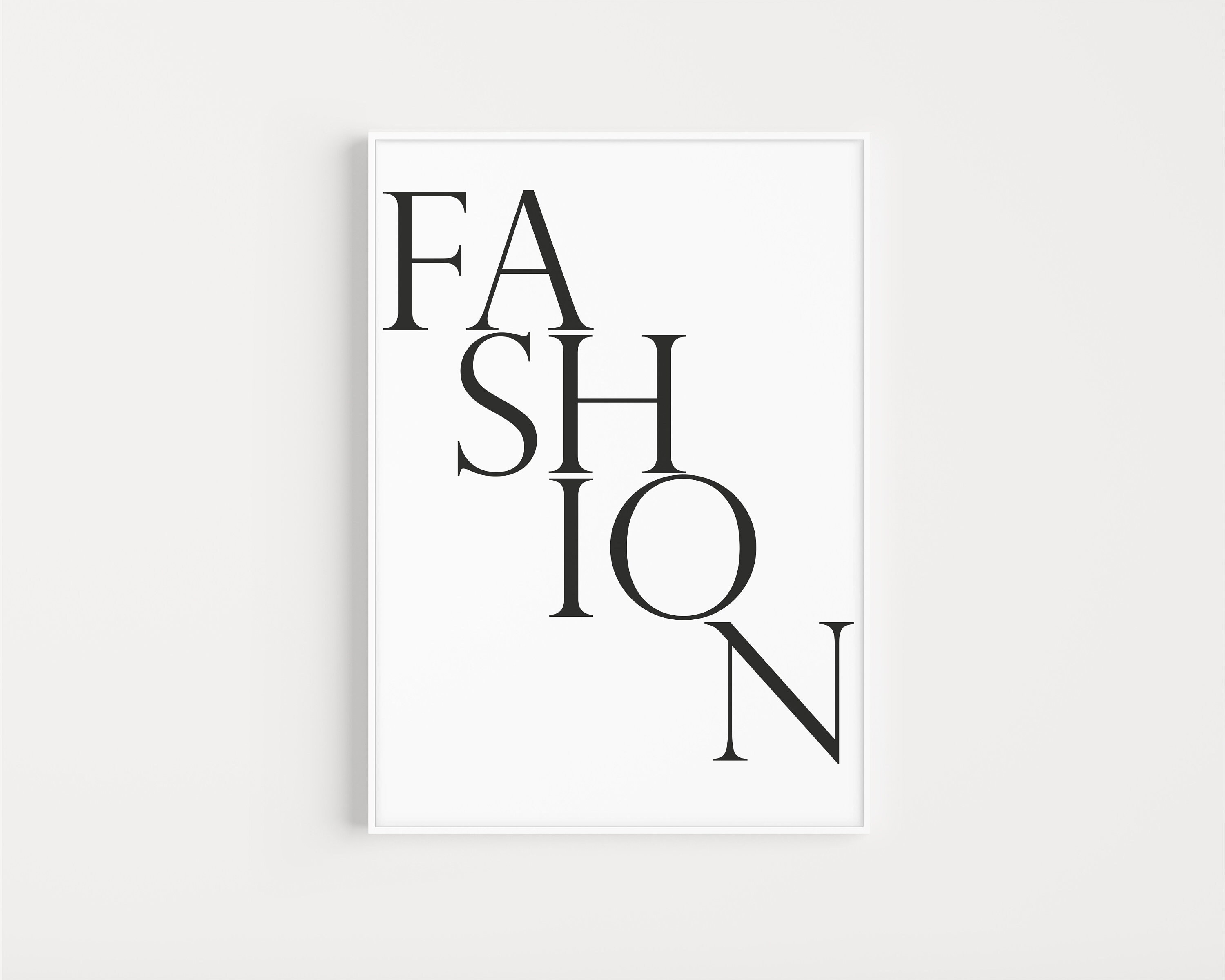 Black White Wall Art Print Prints Fashion Print Wall Art Etsy