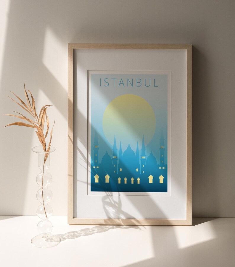 Istanbul Poster Istanbul Wall Art Minimalist Travel Print | Etsy UK