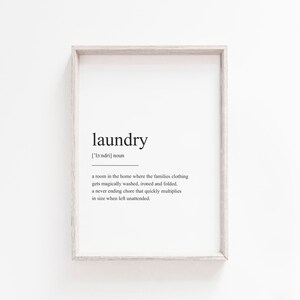 Laundry Definition Print, Quote Print, Wall Art, Definition Print, Laundry, Quote, Minimalist Print, Art Print, Laundry Print, Definition image 3