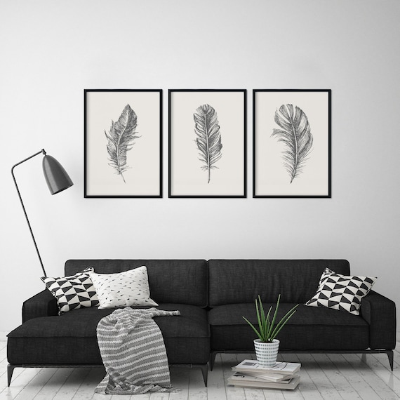 Feather Print Set Botanical Prints Bleu Prints Feather Wall Art Wall Art Set Set Of Prints Feather Prints Prints Wall Art Prints Art Collectibles Prints Vadel Com