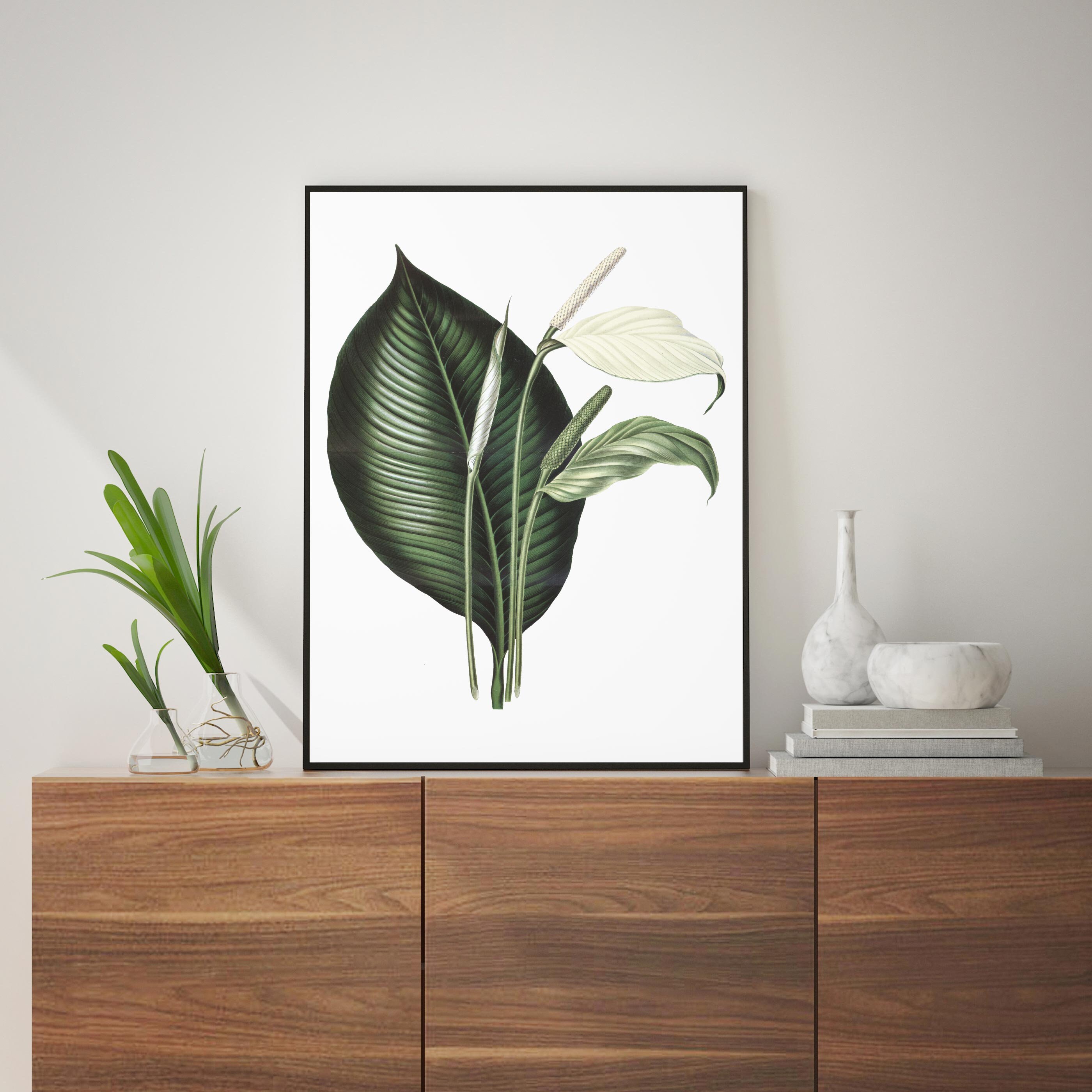 Wall Art Lily Wall Art Flower Wall Art Minimalist Wall Art Etsy