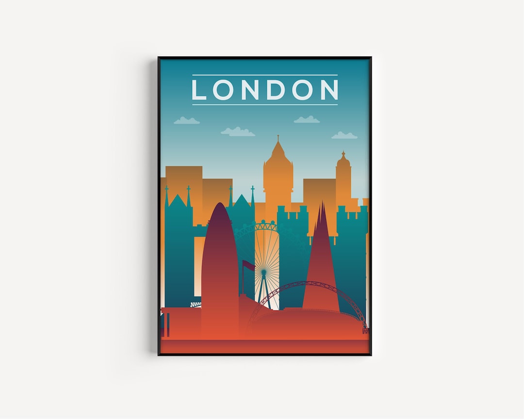 London Print, London Poster, Art Print, Wall Art, Travel Print, London
