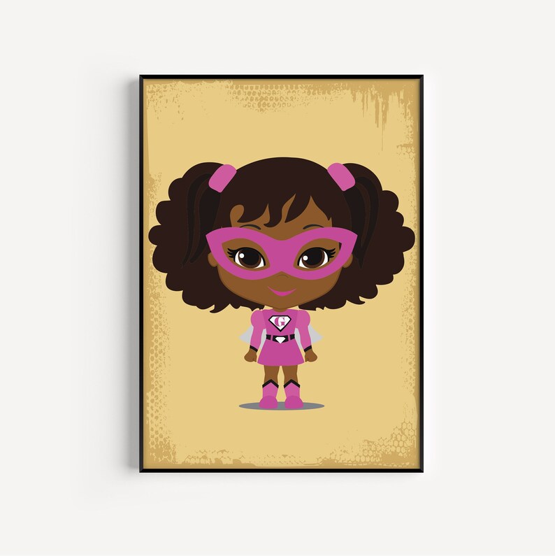 Nursery Wall Art Superhero Girl Superhero Nursery Superhero Etsy